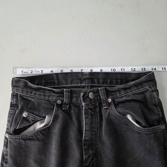 Wrangler Faded Black Denim Jeans Men's Western Cowboy Cut Straight Leg 28x30 - Picture 11 of 13